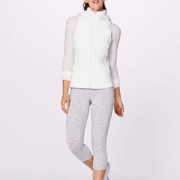 Lululemon White Primaloft Vest w/ Hood Sz 8 - Picture 6 of 6